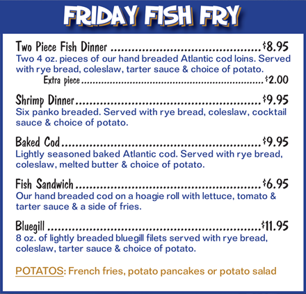 Friday Fish Fry Menu Items Image