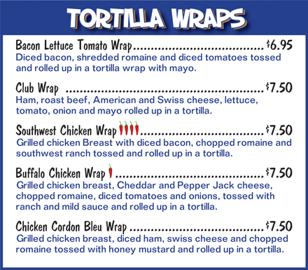 Tortilla Wraps Menu Items Image
